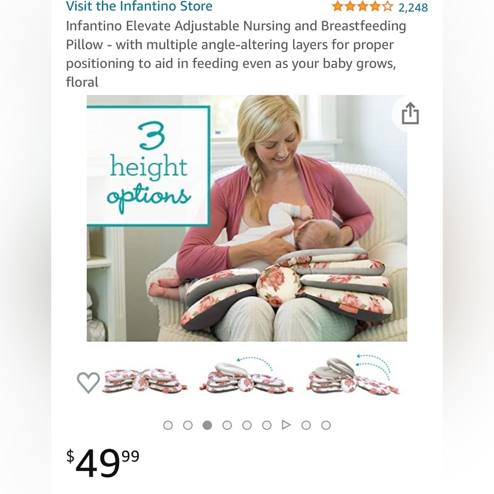 Infantino Elevate Adjustable Nursing and Breastfeeding Pillow